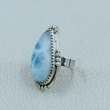 Larimar Sterling Silver Ring Size 7