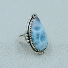 Larimar Sterling Silver Ring Size 7