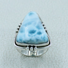 Larimar Sterling Silver Ring Size 9