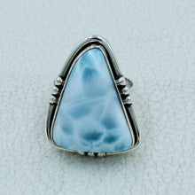 Larimar Sterling Silver Ring Size 9