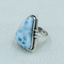 Larimar Sterling Silver Ring Size 9