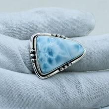 Larimar Sterling Silver Ring Size 9