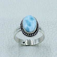 Larimar Sterling Silver Ring Size 9