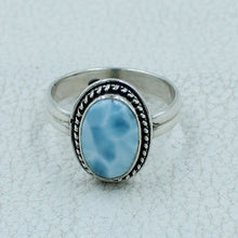 Larimar Sterling Silver Ring Size 9