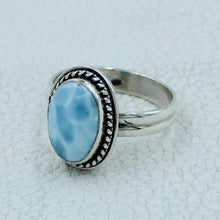 Larimar Sterling Silver Ring Size 9