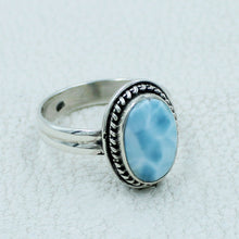 Larimar Sterling Silver Ring Size 9