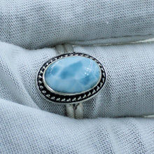 Larimar Sterling Silver Ring Size 9