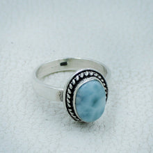 Larimar Sterling Silver Ring Size 7
