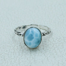 Larimar Sterling Silver Designer Ring