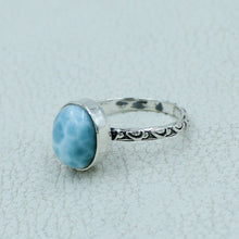 Larimar Sterling Silver Designer Ring