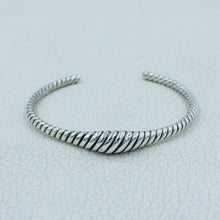 925 Sterling Silver Cable Bangle Men's Jewelry