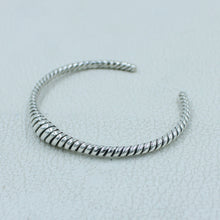 925 Sterling Silver Cable Bangle Men's Jewelry