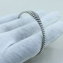 925 Sterling Silver Cable Bangle Men's Jewelry