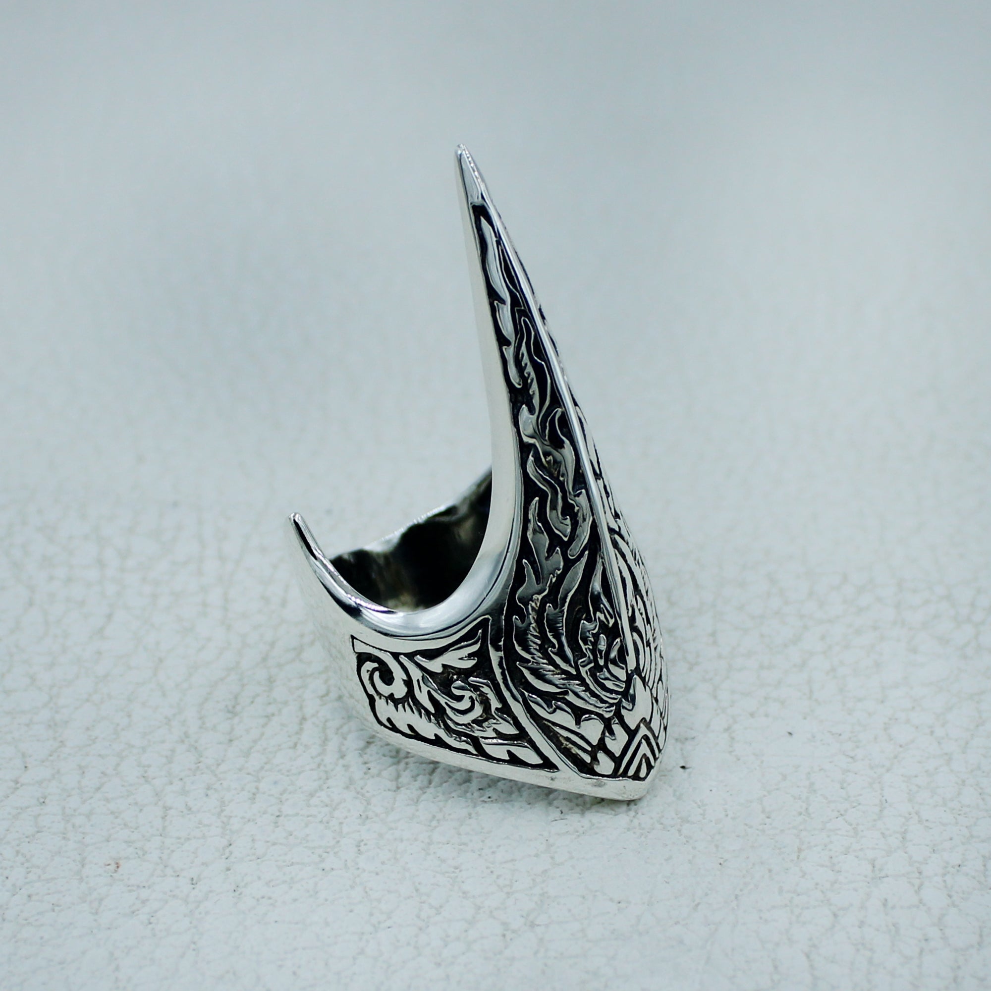 Vintage Odin Crow Skull Mens Ring - Amulet Gothic Jewelry