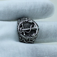 Vintage Anchor Ring Punk Mens Rings