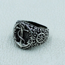 Vintage Anchor Ring Punk Mens Rings