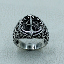 Vintage Anchor Ring Punk Mens Rings