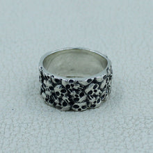 Biker Skull Sterling Silver Ring
