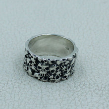 Biker Skull Sterling Silver Ring