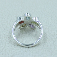 Cluster Gemstone Silver Ring - Gift Ring