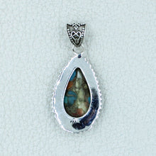 Turquoise Spiny Oyster Silver Pendant