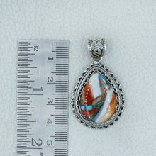 925 Silver Spiny Oyster Turquoise Pendant