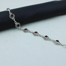 Carnelian Gemstone Silver Bracelets