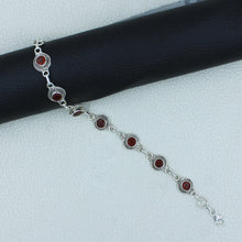 Carnelian Gemstone Silver Bracelets