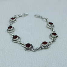 Carnelian Gemstone Silver Bracelets