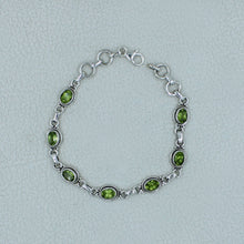 August Birthstone Peridot Sterling Silver Bracelets