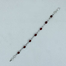 925 Sterling Silver Red Onyx Bracelets