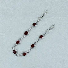 925 Sterling Silver Red Onyx Bracelets