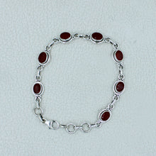 925 Sterling Silver Red Onyx Bracelets