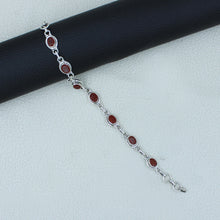 925 Sterling Silver Red Onyx Bracelets