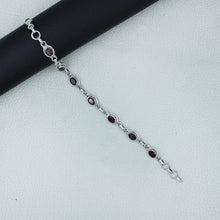 925 Sterling Silver Red Onyx Bracelets
