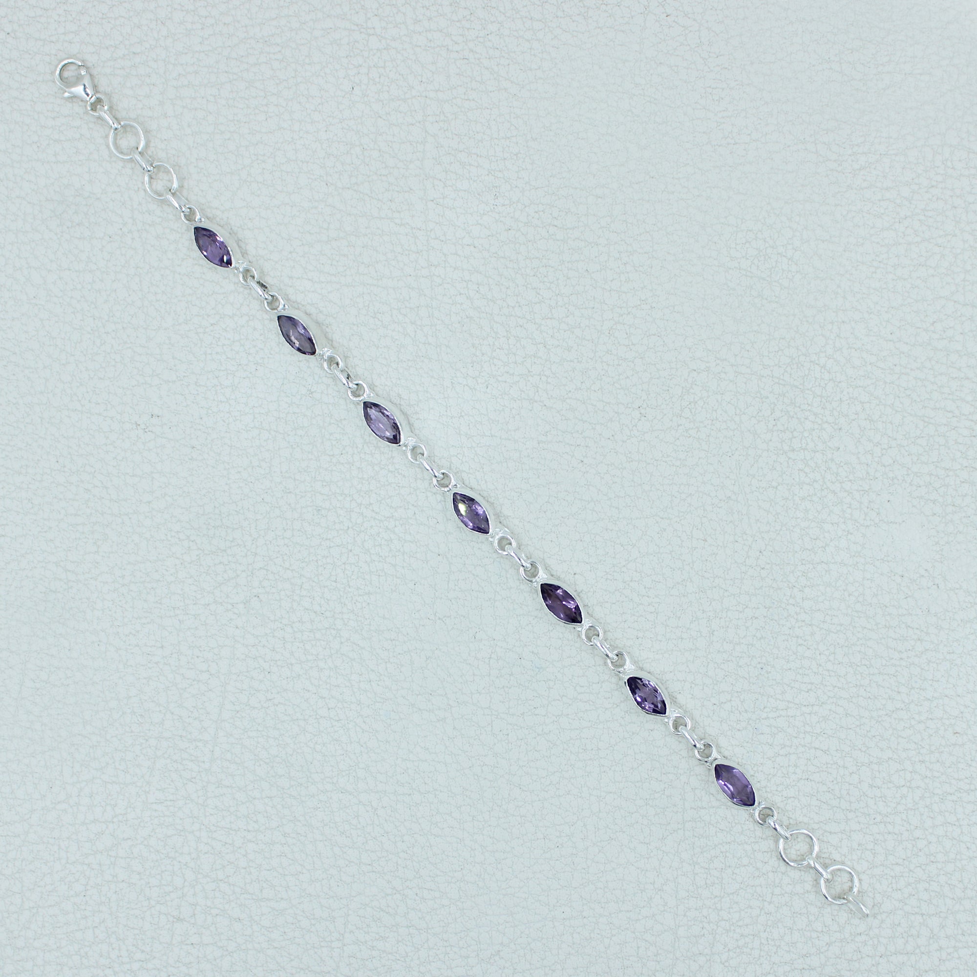 Marquise Black Onyx Sterling Silver Bracelets