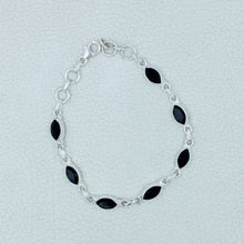 Marquise Black Onyx Sterling Silver Bracelets