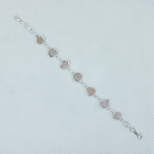 Raw Rose Quartz Sterling Silver Bracelets