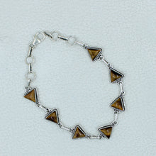 Triangle Shape Black Onyx Sterling Silver Bracelets