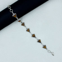 Triangle Shape Black Onyx Sterling Silver Bracelets