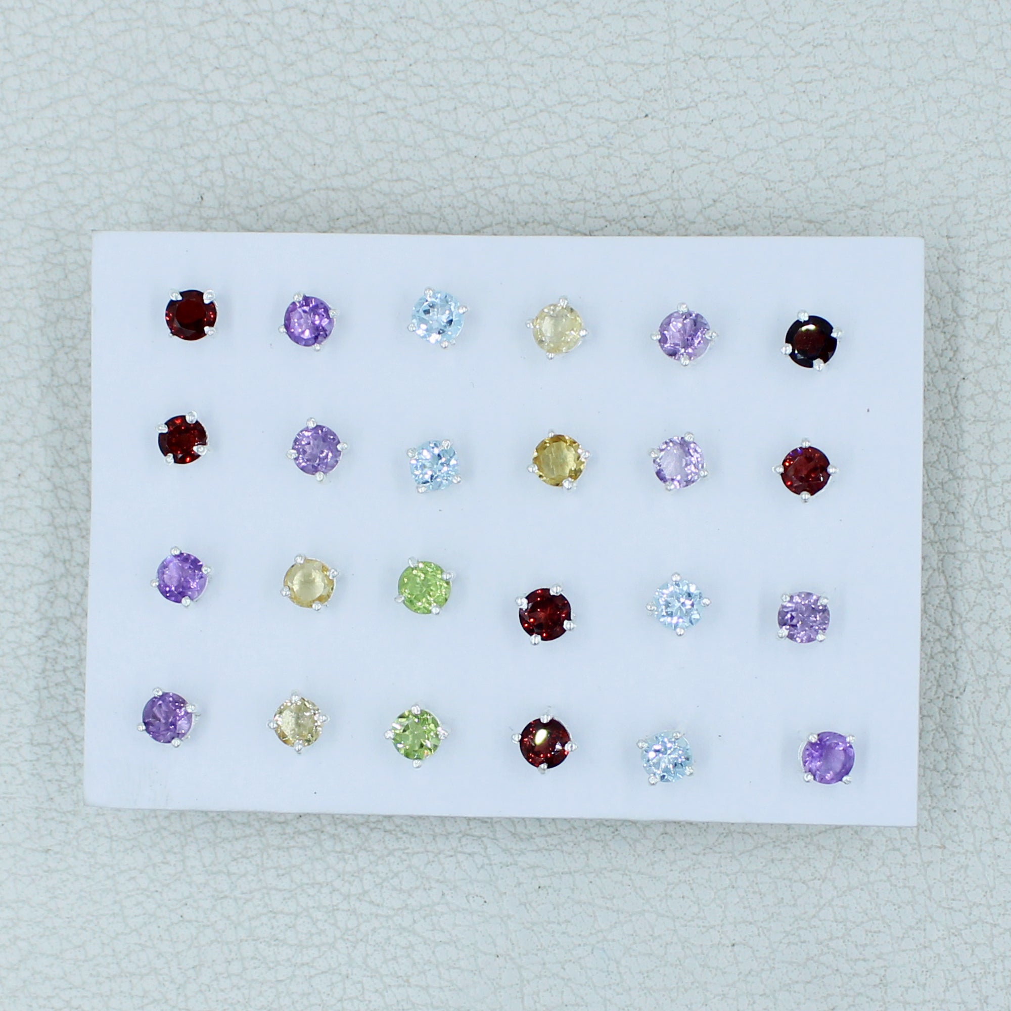 5 MM Studs Earrings Birthstone Jewelry