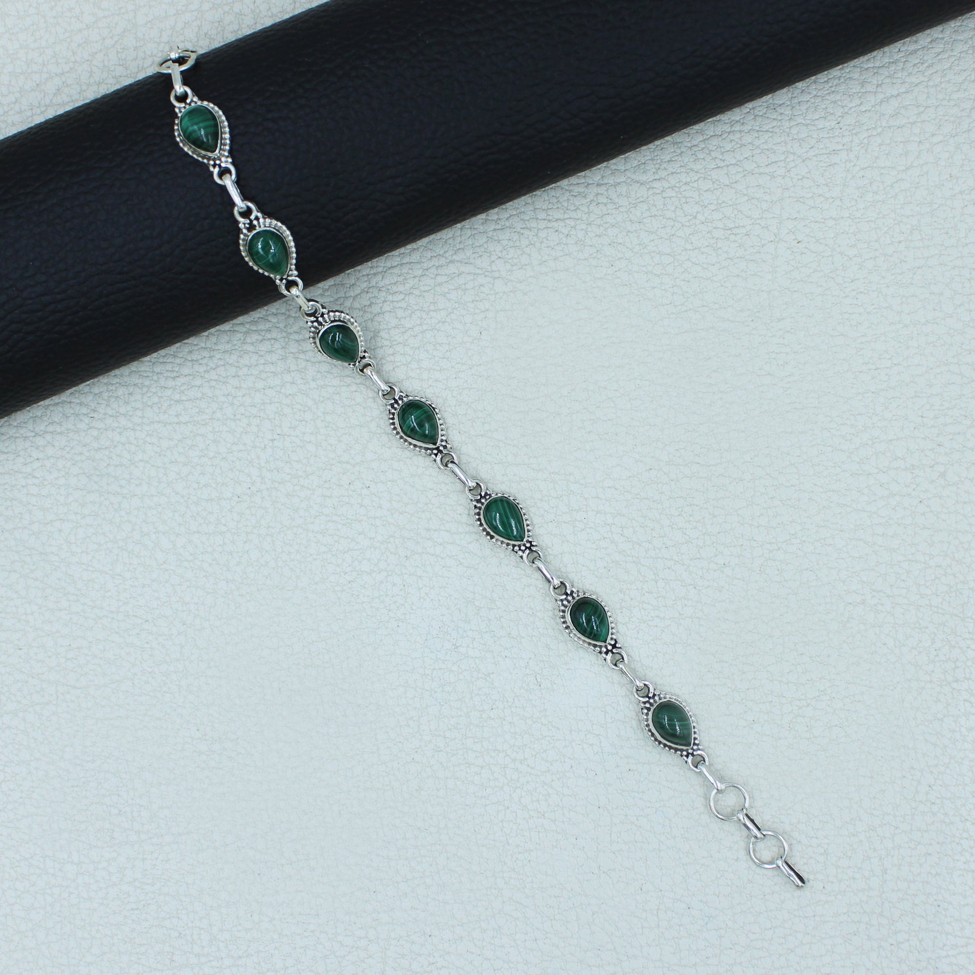 925 Sterling Silver Malachite Bracelets