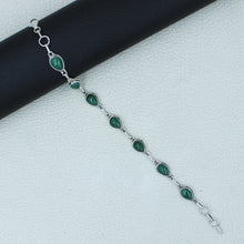 Natural Malachite Sterling Silver Bracelets