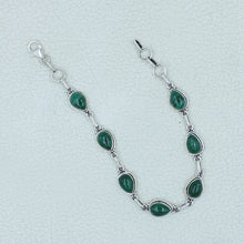 Natural Malachite Sterling Silver Bracelets