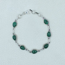 Natural Malachite Sterling Silver Bracelets