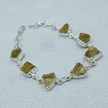 Rough Citrine Bracelets in 925 Sterling Silver