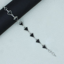 Triangle Shape Black Onyx Sterling Silver Bracelets