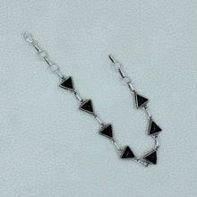 Triangle Shape Black Onyx Sterling Silver Bracelets