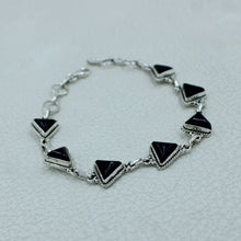 Triangle Shape Black Onyx Sterling Silver Bracelets
