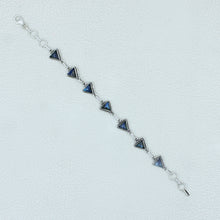 Triangle Shape Black Onyx Sterling Silver Bracelets